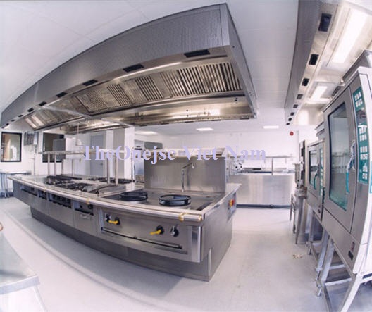 không gian bếp khách sạn đẹp